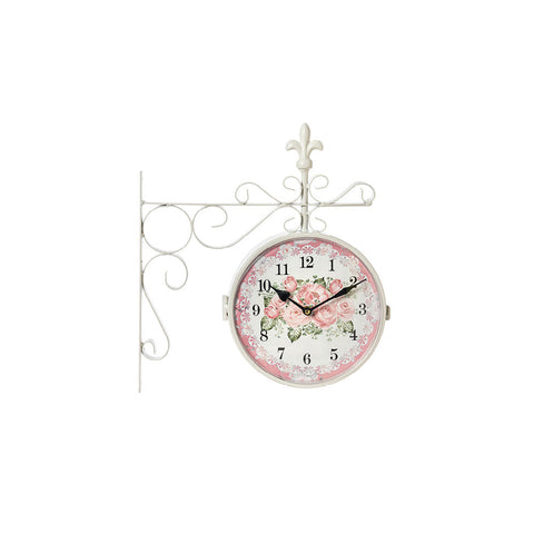 Horloge murale Nacchi's Art avec fleurs, style shabby chic 37 x 8 x H 40 cm