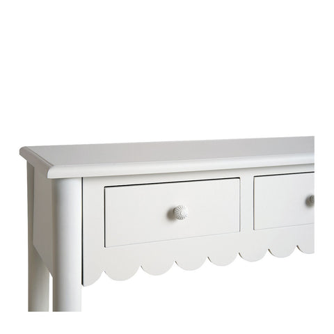 Mathilde M Console rettangolare in legno pino/mdf bianco "Élise" 105x75x35 cm