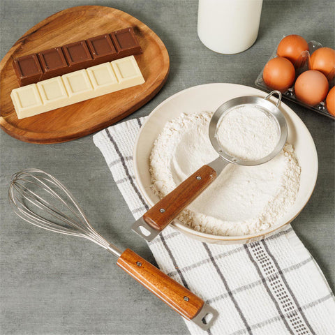 Estia Home Fouet de cuisine en acier inoxydable et bois "Allure" 30 cm