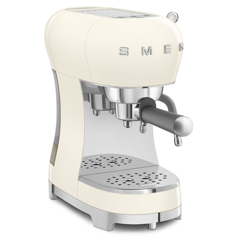 SMEG Espresso coffee machine 2 cups stainless steel cream