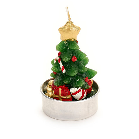 Cloth Clouds Set of 6 Tealight candles Christmas tree "Bear Wonderland" 13.7x9x7.5 cm