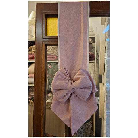 Mata Creazioni Doppio fiocco artigianale in cotone per porta 90x33 cm 3 varianti(1 unità) - Angelica Home Stabia