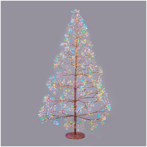 EDG Christmas tree Beech in copper 1500 multicolored LEDs H150xD80 cm