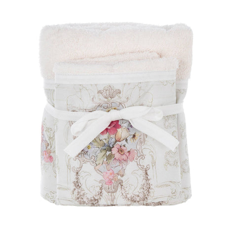 Blanc Mariclò Lot de 2 serviettes de bain en coton « Coco » 40x60 cm/60x100 cm 3 variantes (2 unités)