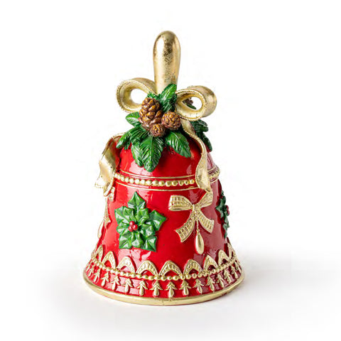 Fiori di Lena Statuetta Decoro Campana di natale in resina H21 cm