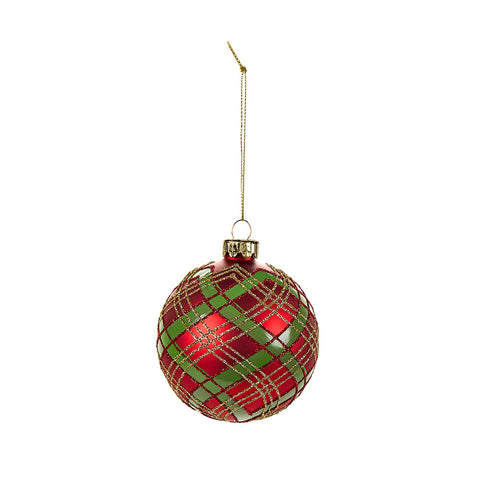 Fabric Clouds Set of 4 "Christmas Card" tree baubles D8 cm 10 variations (1pc)