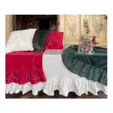 L'Atelier 17 Runner di natale effetto velluto "Holidays" 50x150 cm
