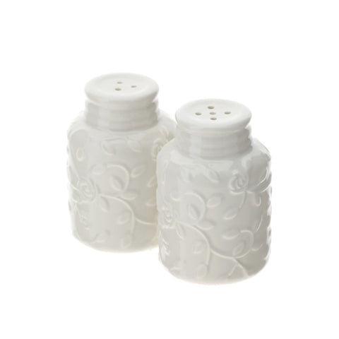 Hervit Set of 2 porcelain salt and pepper shakers "Romance" 7.5 cm