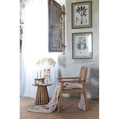 Blanc Mariclò Tavolino rotondo in legno "Euterpe" D50xH45 cm