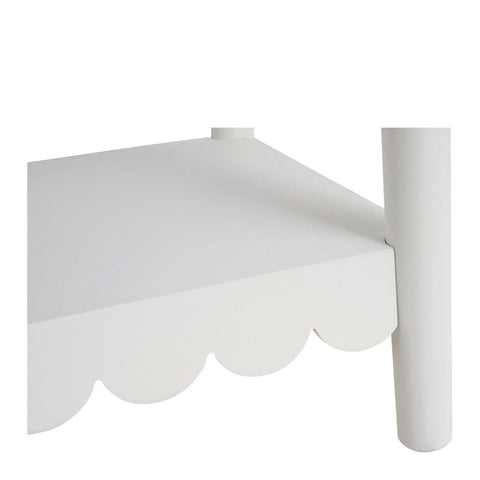 Mathilde M Console rettangolare in legno pino/mdf bianco "Élise" 105x75x35 cm