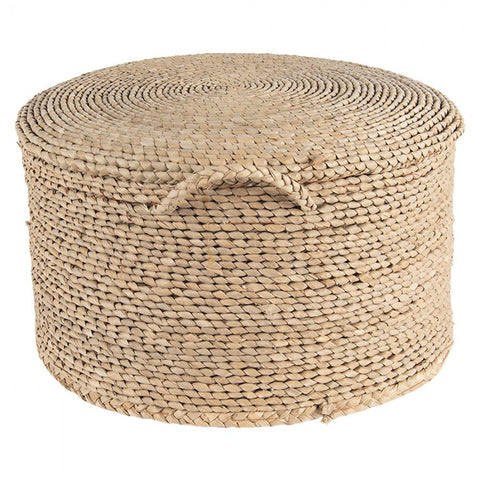 Clayre & Eef Pouf / Sgabello in Zostera  Ø40x23 cm