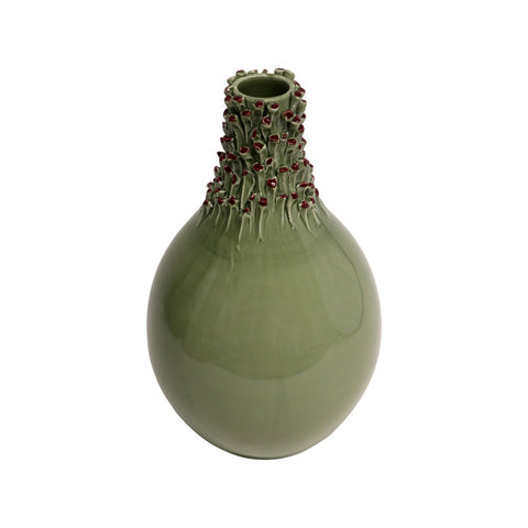 Virginia Casa Vaso a bottiglia porta fiori in ceramica D22xH40 cm 3 varianti(1 unità)