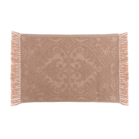 Blanc Mariclò Tapis Jacquard en coton avec pompons 50x80 cm 3 variantes (1 unité)
