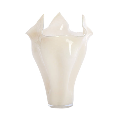 Light & Living Vaso portafiori in vetro crema "Aiora" D42xH53 cm