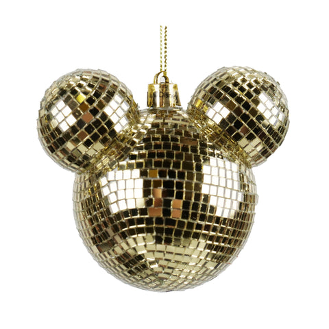 Christmas Inspirations Decoro di natale, Orecchie Topolino disco oro 6,8x9,2xH8,5 cm
