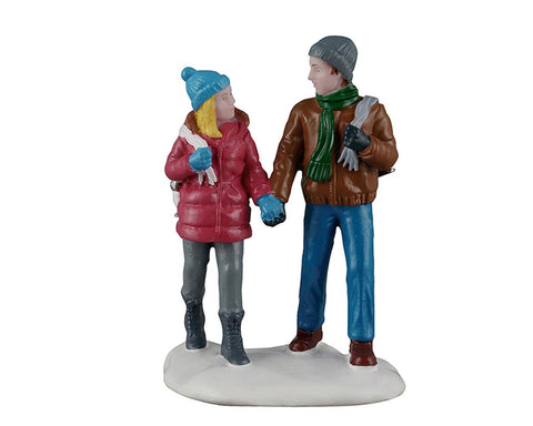 LEMAX Personaggio "Skating Date" in resina H6.9×5×3.3 cm