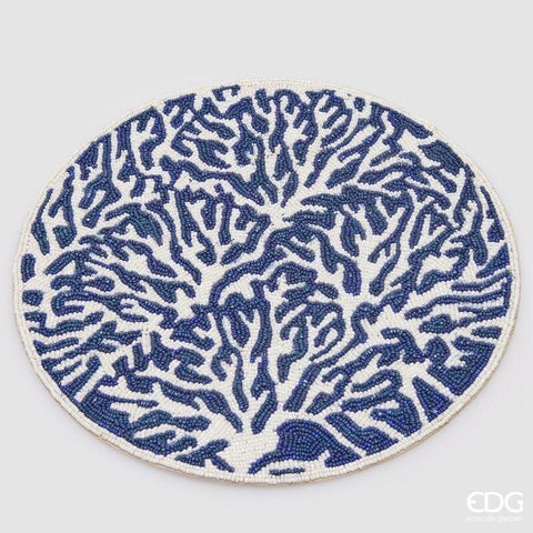 EDG Enzo de Gasperi Coral round beaded placemat D36 cm