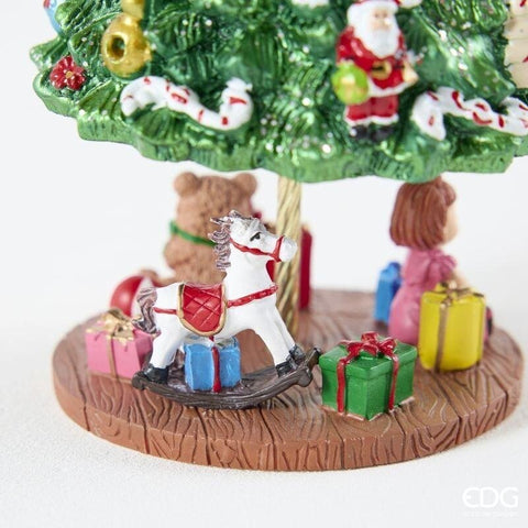 EDG Carillon albero di natale pino poliresina D11 H18 cm