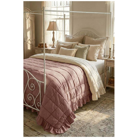 Blanc Mariclò Trapunta matrimoniale invernale rosa/beige "Gala Prestige" 260x260 cm