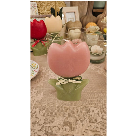 Cereria Parma Candela Tulipano profumata artigianale 13x4.5xH18.5 cm 6 varianti(1 unità)