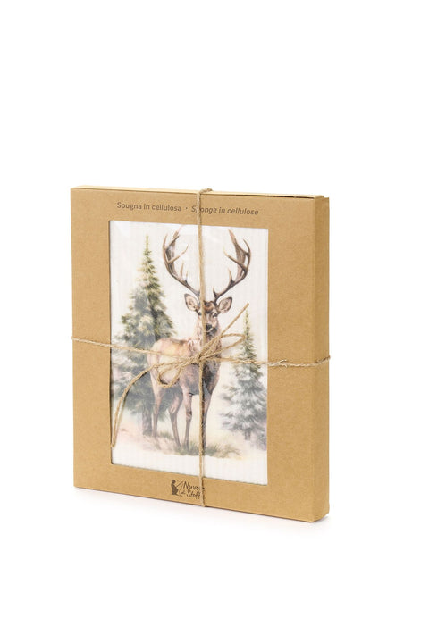 Cloth Clouds Set of 6 Christmas Sponges "Enchanted Forest" 17.2x19.4 cm