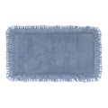 Blanc Mariclò Tappeto bagno in cotone azzurro con doppia gala "Bagno Chiaro" 50x130 cm - Angelica Home Stabia