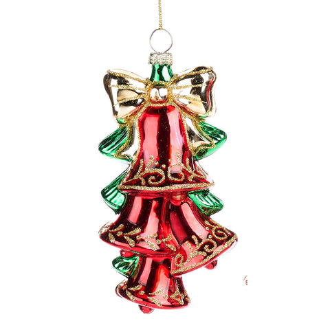 GOODWILL Glitter Glass Bells H21 cm 2 variants (1pc)