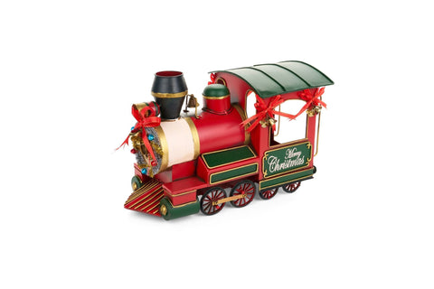Nuvole di Stoffa Trenino natalizio set locomotiva + vagone componibile metallo rosso