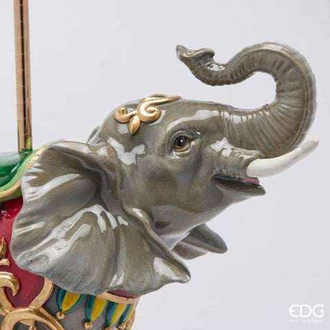 EDG Decoro natalizio elefante in poliresina 35x17xH44 cm