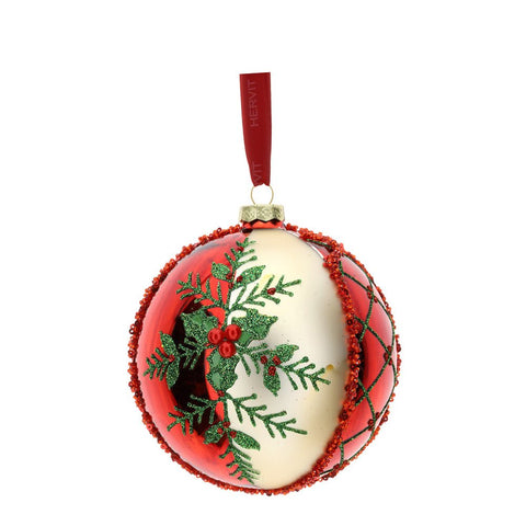 SFERA VETRO SOFF.DEC.X'MAS DIA.10CM ROSS