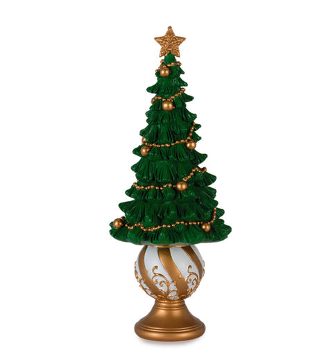 Henriette Albero di Natale in resina su sfera "Royal Forest" D16.5xH43 cm