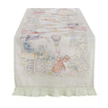 Blanc Mariclò Runner di pasqua in cotone con gala "Rococo" 55x160 cm - Angelica Home Stabia