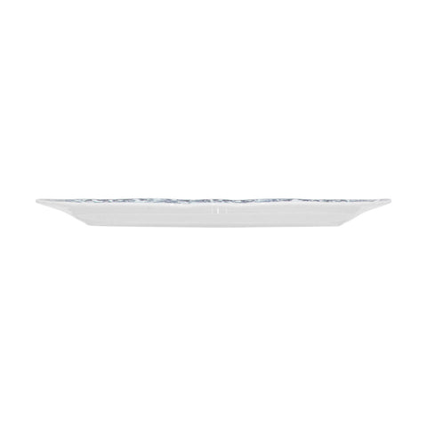 Estia Home Plat de service en porcelaine blanc/bleu "Rêverie" 30x20xH18 cm