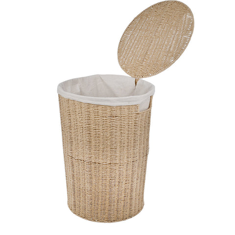 Estia Home Cesto Porta Biancheria da bagno con tessuto interno "Botanica" D40xH50cm