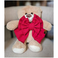 Madame Fioccò Orsachiotto Teddy Love fiocco in velluto 28xH40 cm 2 varianti(1 unità) - Angelica Home Stabia