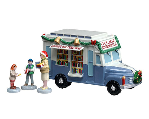 LEMAX Personaggi Venditore di libri "Bookmobile" in resina H8 cm