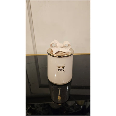 Chiaraela Scatola rotonda Eli media fiocco D7xH11.5 cm 4 varianti(1 unità)