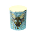 Hervit Candela Scarabeo in vetro blu Animalgem Profumazione Oud D9xH10 cm - Angelica Home Stabia