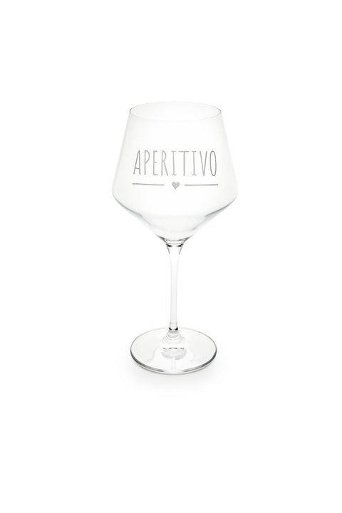 Nuvole di Stoffa Set de 2 verres à vin en verre avec dédicace "Apéritif" 770 ml