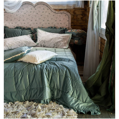 L'Atelier 17 Double Velvet Quilt + 2 Pillowcases "Arya" 260x260 cm 4 variants