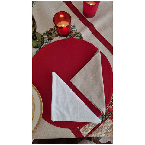 L'ATELIER 17 Set of 6 glitter Christmas napkins "Xmas Lights" 3 variants (6pcs)