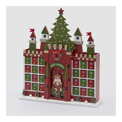 EDG Calendario dell'avvento in legno 24 caselle 37x10xH44 cm