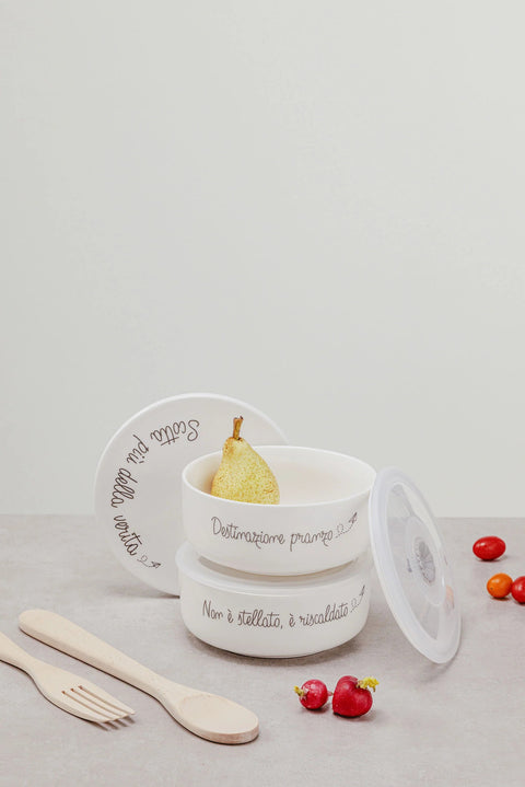 La Porcellana Bianca Bol en porcelaine bouchon étoilé "Gli Onesti" D15.5 cm