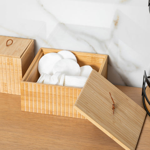 Estia Home Scatola Porta oggetti / Organizer "Bambo Essential" 15x15xH7 cm