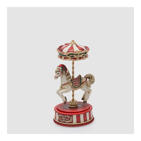 EDG Carousel horse musical box carousel decoration polyresin D12 H24 cm