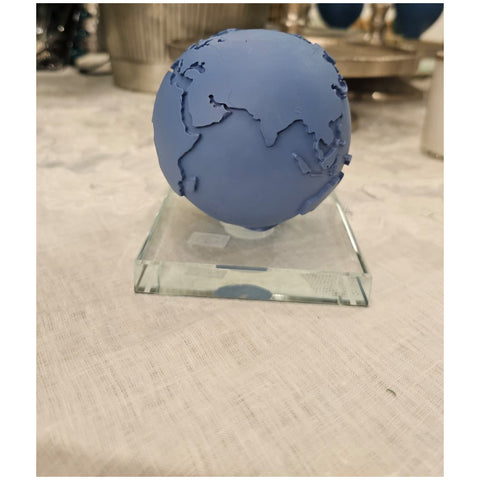 Chiaraela Mappamondo medio base in vetro "World" 10x12 cm 3 varianti(1 unità)