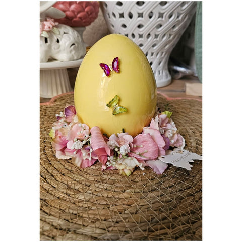 Fiori di Lena Uovo di Pasqua in ceramica D16xH12 cm 2 varianti(1 unità)