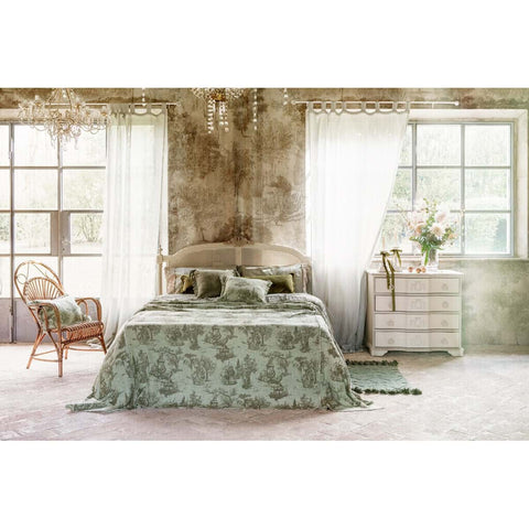 Blanc Mariclò Testata letto in legno avorio/beige "Proserpina" Shabby Chic 180x6xH124 cm