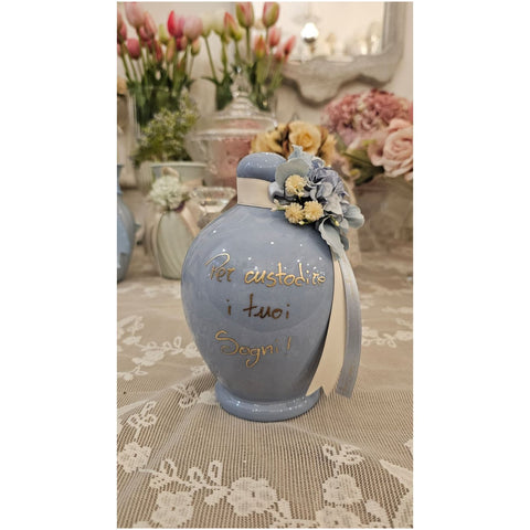 Mata Creazioni Salvadanaio artigianale in ceramica D10xH15 cm 5 varianti(1 unità)