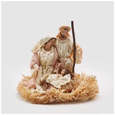 EDG - Figurine de crèche du Seigneur Sainte Famille Enzo De Gasperi en résine H32 cm